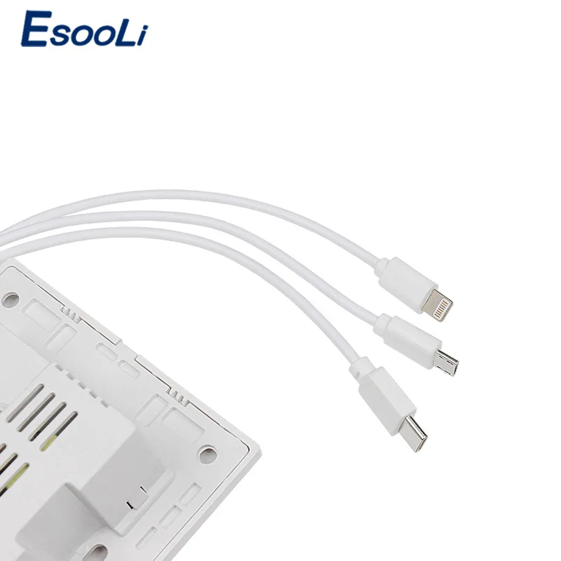 Универсальное настенное зарядное устройство Esooli с 2 USB портами 1 А|Электрические