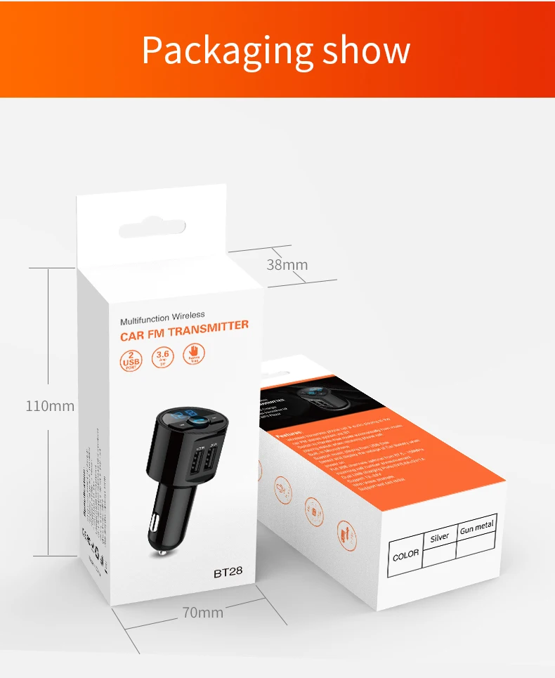 Автомобильный комплект Bluetooth, fm-передатчик, mp3-плеер, светодиодный, двойной, USB, 3.1A, быстрая зарядка, дисплей напряжения, TF, музыка, U диск, AUX воспроизведение
