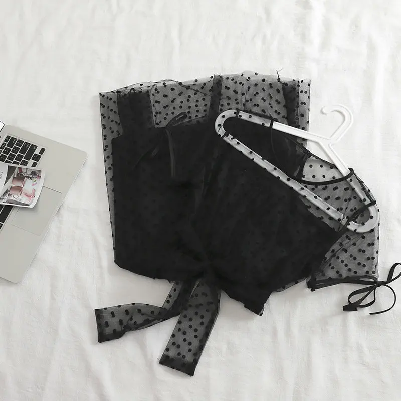 Women Dress Женское летнее Бандажное платье с поясом и вышивкой в горошек, новое винтажное эластичное тонкое Сетчатое сетчатая вуаль, пуловер, Тюлевое платье миди - Цвет: Women Dress