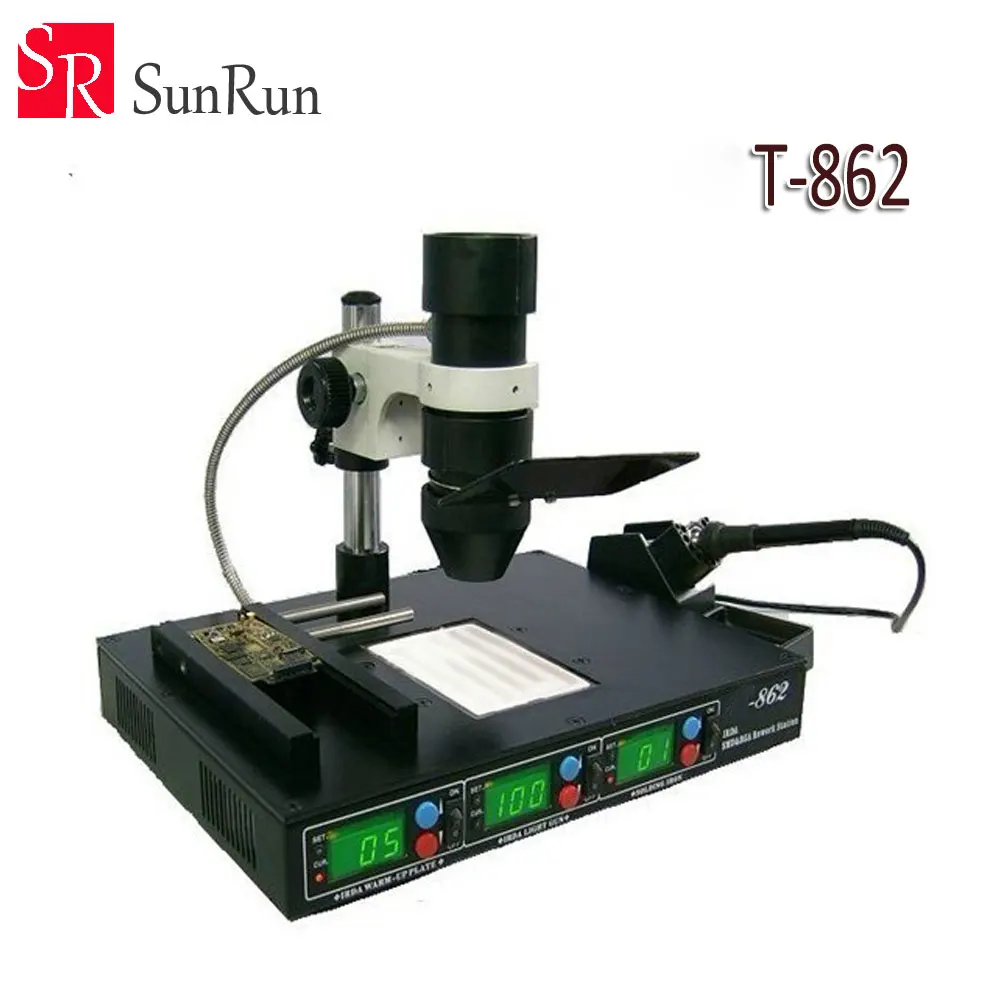 PUHUI T862 IRDA Инфракрасная паяльная машина Bga SMD SMT Распайка инфракрасное Отопление Ремонт паяльная станция