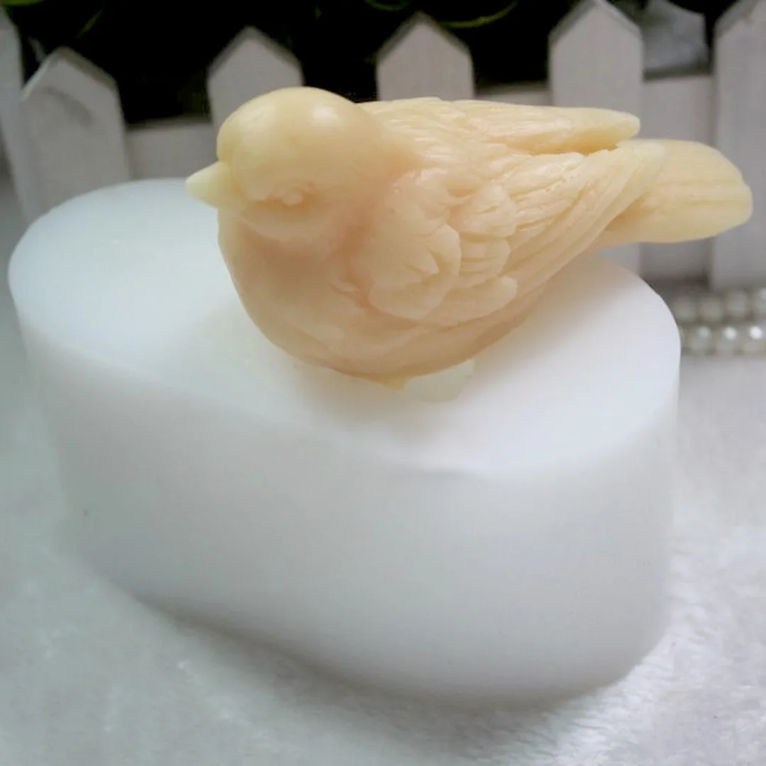 3D птица ручной работы Свеча Плесень прочный Мыло Форма Воробей типа DIY ремесло Силиконовые ручной работы плесень 104*43*49 мм