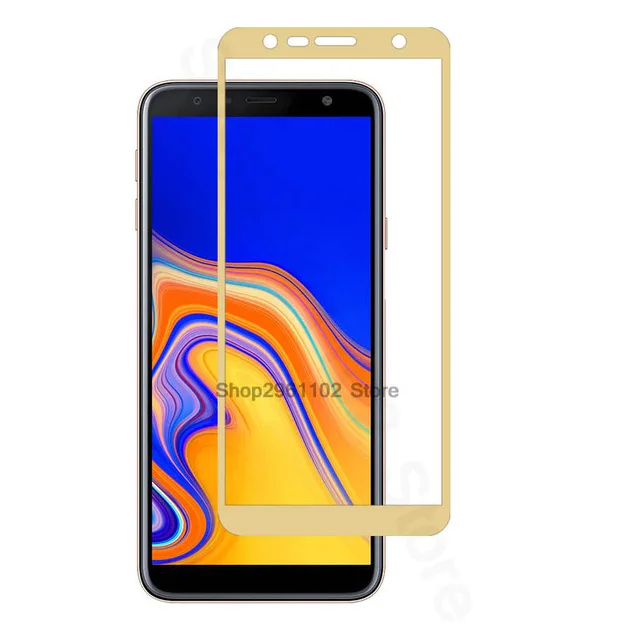 Gold Чехол для samsung j4 Plus, защитное стекло, глобальная версия, для samsung galaxy j4 j 4 j4plus j42018, 6,0 дюймов, чехол, пленка - Цвет: Gold