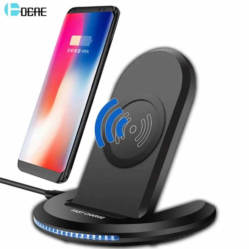 Беспроводное зарядное устройство DCAE 10 Вт для iPhone X 8 Plus XS Max XR Samsung Galaxy S9 S8 Note 9