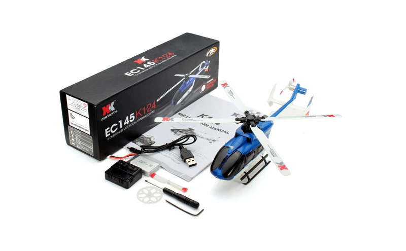XK K124 BNF без транмиттера EC145 6CH бесщеточный двигатель 3D 6G система вертолет совместим с FUTABA S-FHSS