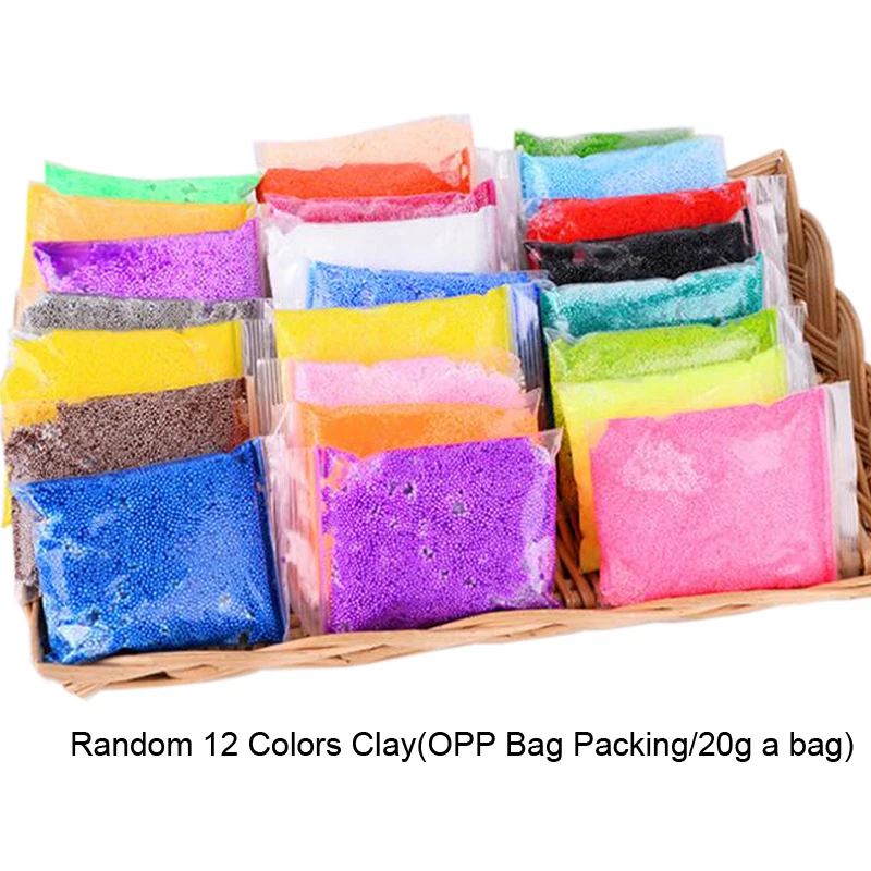 12 Colors OPP bag 24 цвета/12 цветов, Снежная грязь, пушистая пена, слизи, Ароматизированная, снятие стресса, без Буры, Детская игрушечная глина для художественных работ,, GYH - Цвет: 12 Colors OPP bag