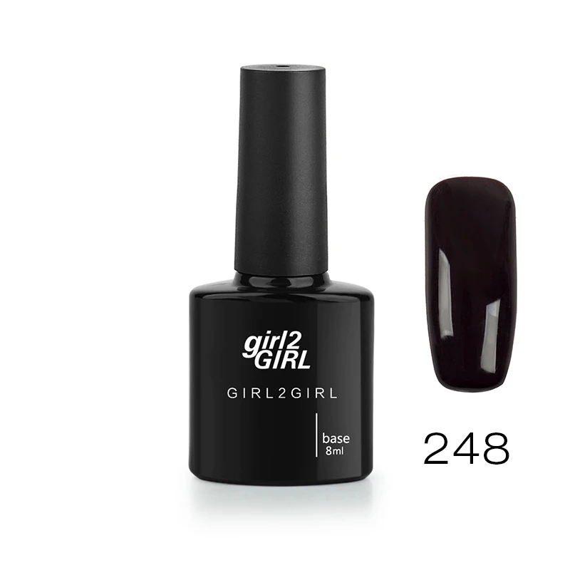 G3-248 Гель-лак для ногтей GIRL2GIRL, долговечный УФ-лак для замачивания, Цветные бутылки, белый, черный, серый цвет, Гель-лак - Цвет: G3-248