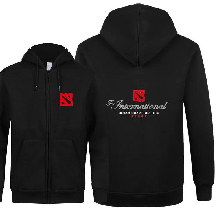 As picture Новинка Dota 2 толстовки Толстовка новая игра для мужчин флис Dota на молнии Толстовка Куртка XS-2XL высокое качество - Цвет: As picture