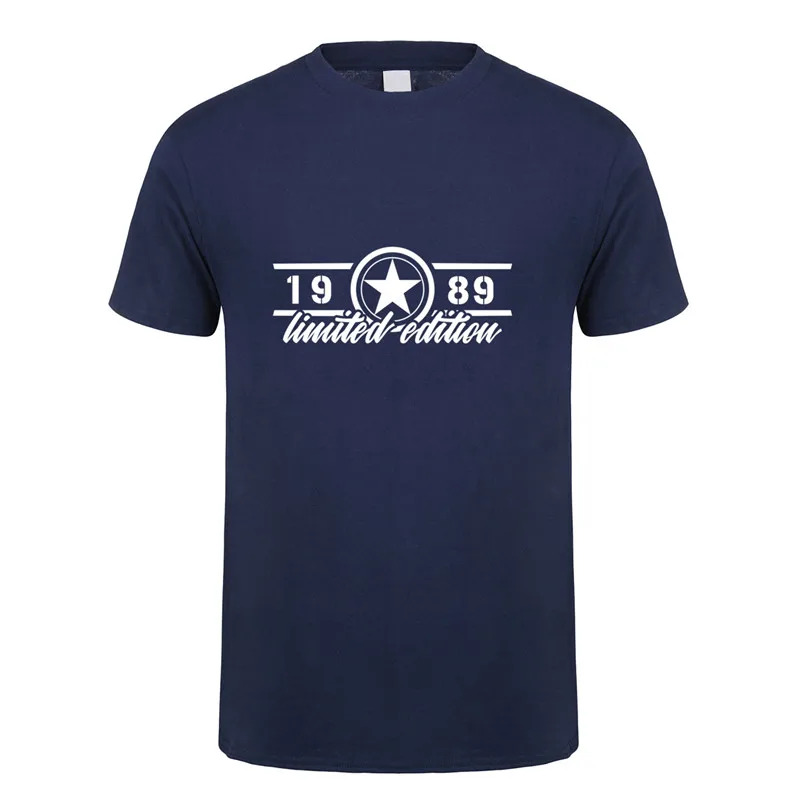 Прохладный Ограниченная серия 1989 футболки Для мужчин веселые дни рождения