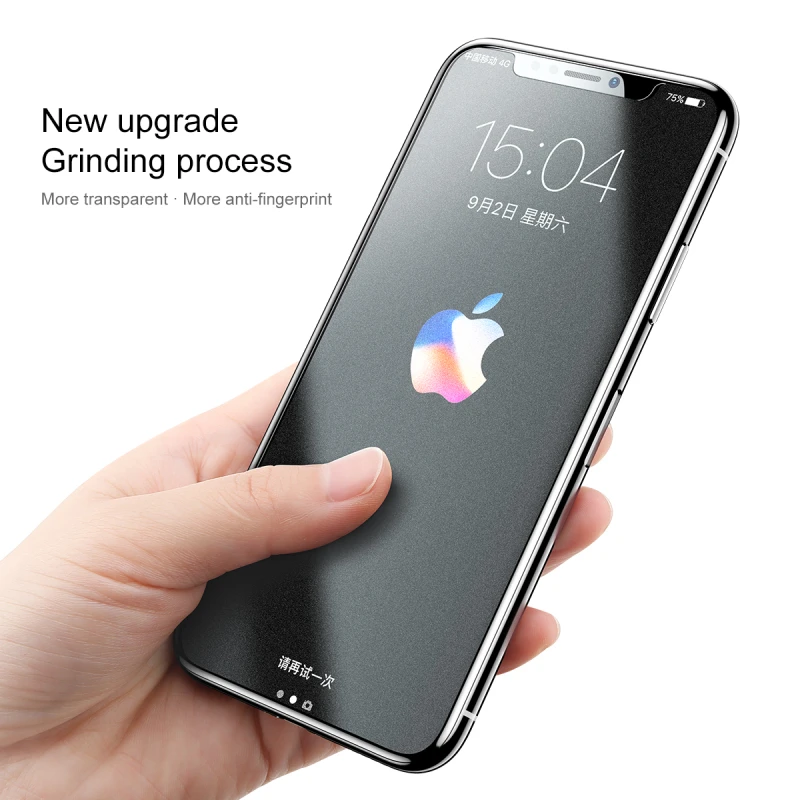 Закаленное стекло Baseus 0,25 мм с защитой от отпечатков пальцев для iPhone X 3D, ультратонкая Защитная пленка для экрана, закаленное стекло для iPhone10