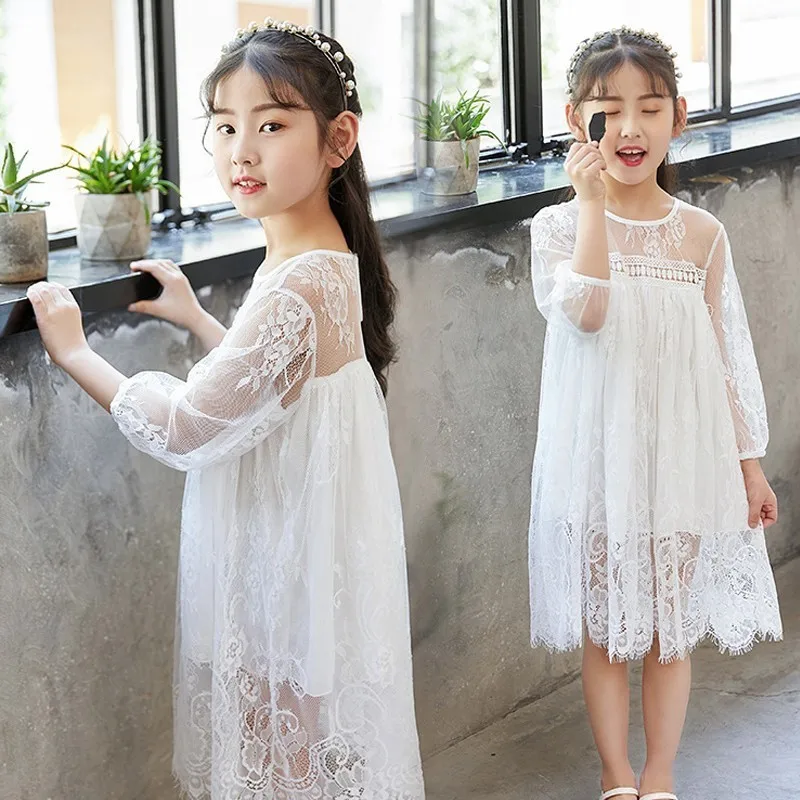 Платье для маленьких девочек коллекция 2018 года летние кружевные платья с