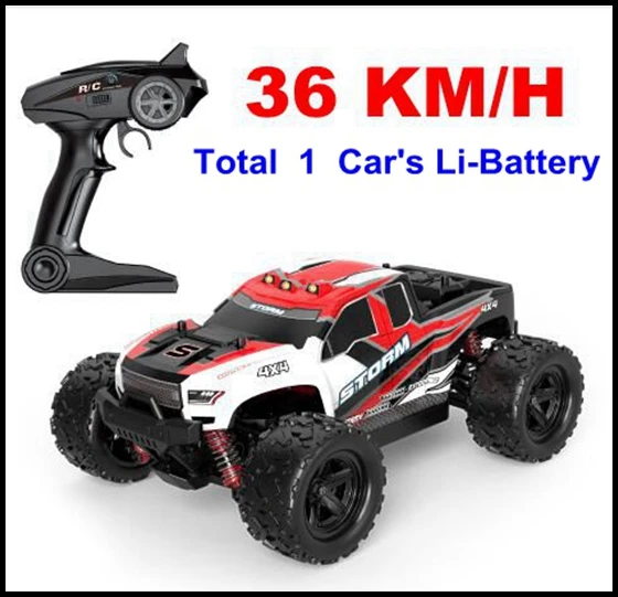 36kmh red R301 1Bty 18301 36 км/ч n 55 км/ч 2,4 г 4WD RC высокоскоростной автомобиль высокоскоростной гоночный грузовик автомобиль внедорожник игрушки против a959-b a979-b rc автомобиль - Цвет: 36kmh red R301 1Bty