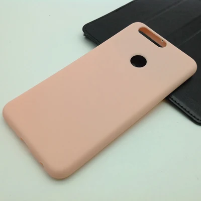 Розовый 0,6 мм Ультратонкий чехол для huawei honor 8 honor 8 lite, Силиконовый ТПУ мягкий чехол для huawei honor 8, сплошной цвет - Цвет: Розовый