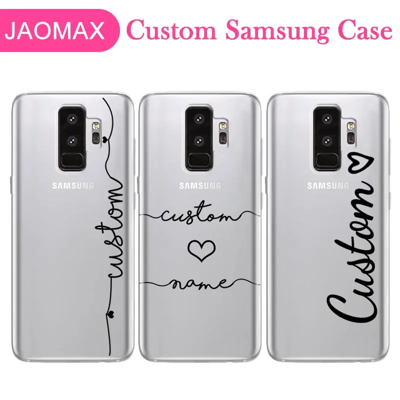 Jaomax персонализированные имя Чехлы для телефона для Samsung Galaxy S8 S9 A5 J5 S7 край A8 мягкий прозрачный силиконовый чехол
