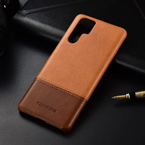 khaki Чехол для huawei P30 Pro KEZiHOME, роскошный хит цвета, натуральная кожа, твердая задняя крышка, Капа для huawei P30 Pro, чехол для телефона s - Цвет: khaki