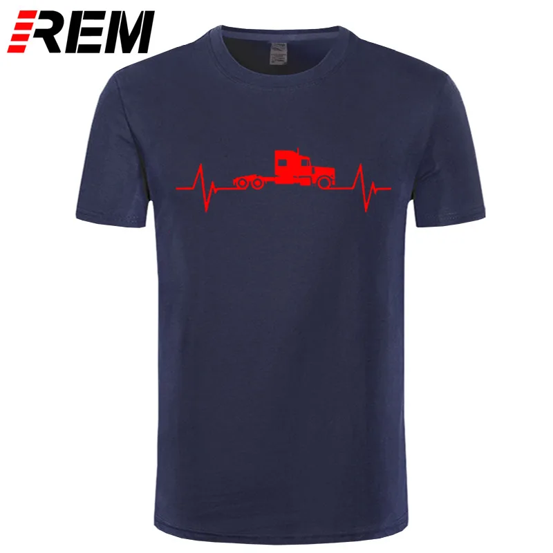 REM/футболка с надписью «Heartbeat Love» для водителя грузовика, мужские повседневные футболки, мужские футболки с коротким рукавом для клуба, для папы, топ для водителя грузовика