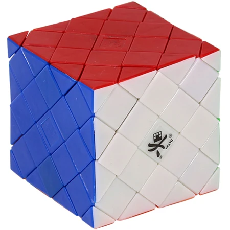Stickerless Даян 4-осевой 7-ранг Magic Cube Логические косой странные-shape форме, благодаря чему создается ощущение невесомости с головоломка высокой сложности безопасный АБС для взрослых надувные игрушки - Цвет: Stickerless