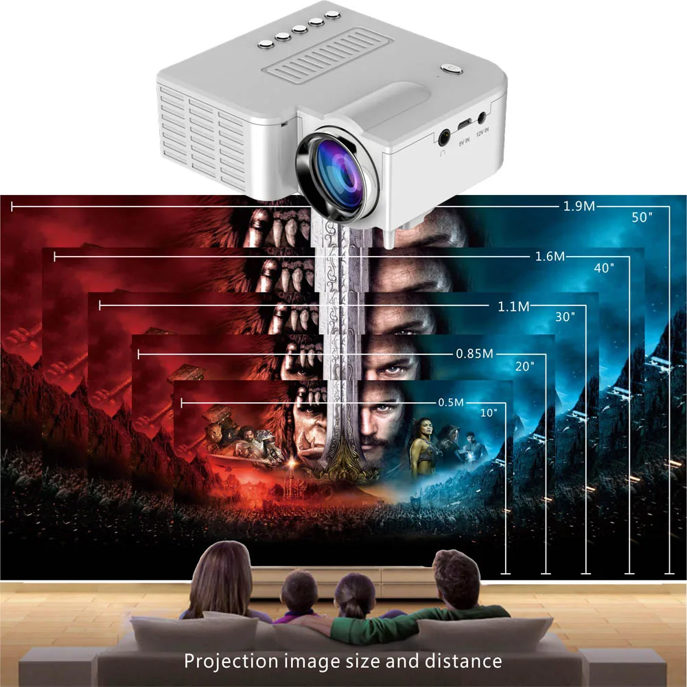 US Plug светодиодный проектор для домашнего кинотеатра портативный UC28 PRO HDMI Mini
