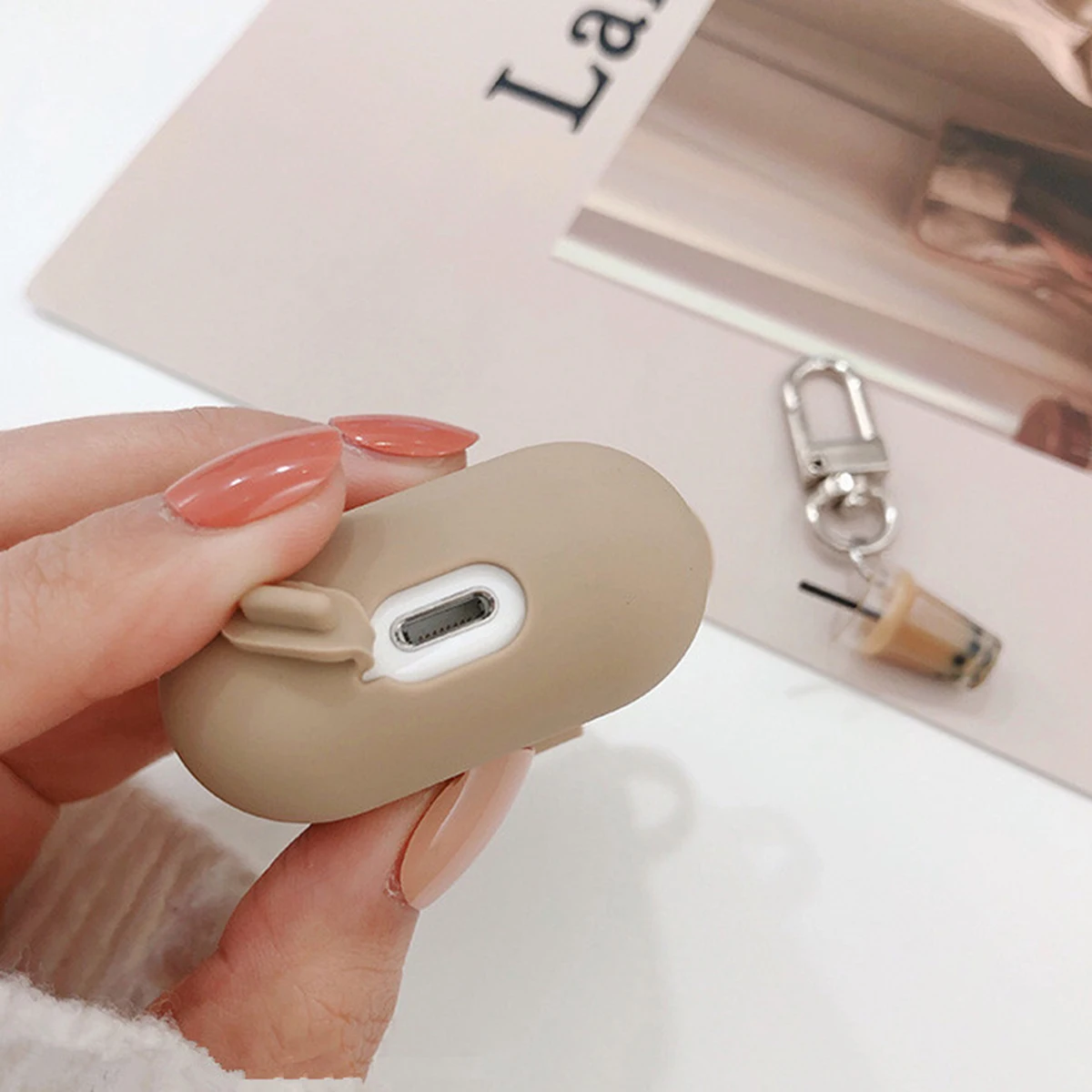 Силиконовый чехол для AirPods, защитный чехол для Apple Airpod, чехол для зарядки, спортивные наушники, висячая пряжка, силиконовый чехол