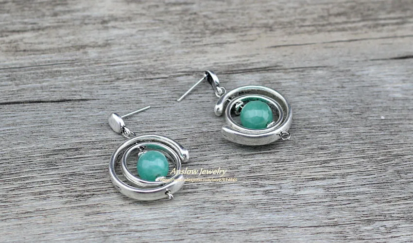 Anslow, модное ювелирное изделие, амулеты Bijoux, Романтический, модный дизайн, женские круглые серьги для женщин, винтажные аксессуары LOW0069AE