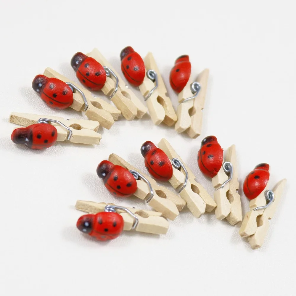 50 шт в наборе милые насекомых Форма деревянная прищепка прекрасные фото Memo мини