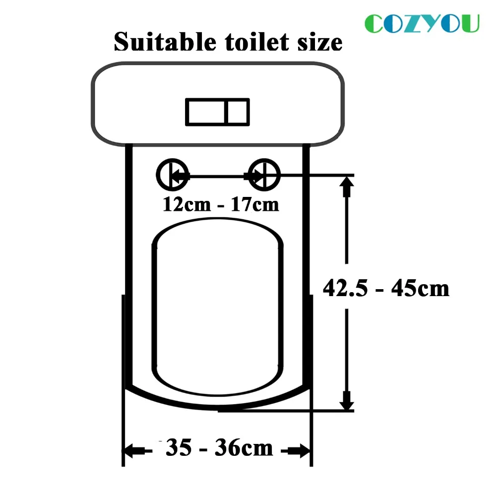 COZYOU полипропиленовое сиденье для унитаза квадратное мягкое быстросъемное