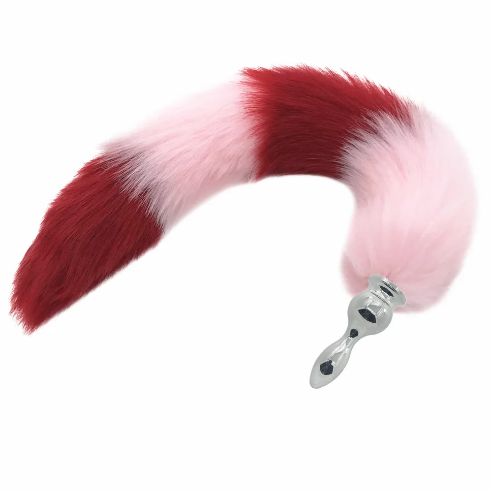 Экзотические аксессуары лисий хвост Анальная пробка силиконовый анус бусы