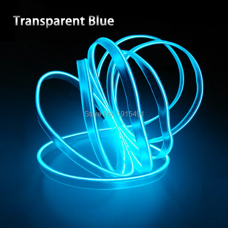 Декор салона автомобиля 1 м-5 м Sewable 2,3 мм юбка EL Wire Tron светящаяся проволока легко пришить тег Гибкая Мерцающая светодиодная неоновая лента для фестиваля