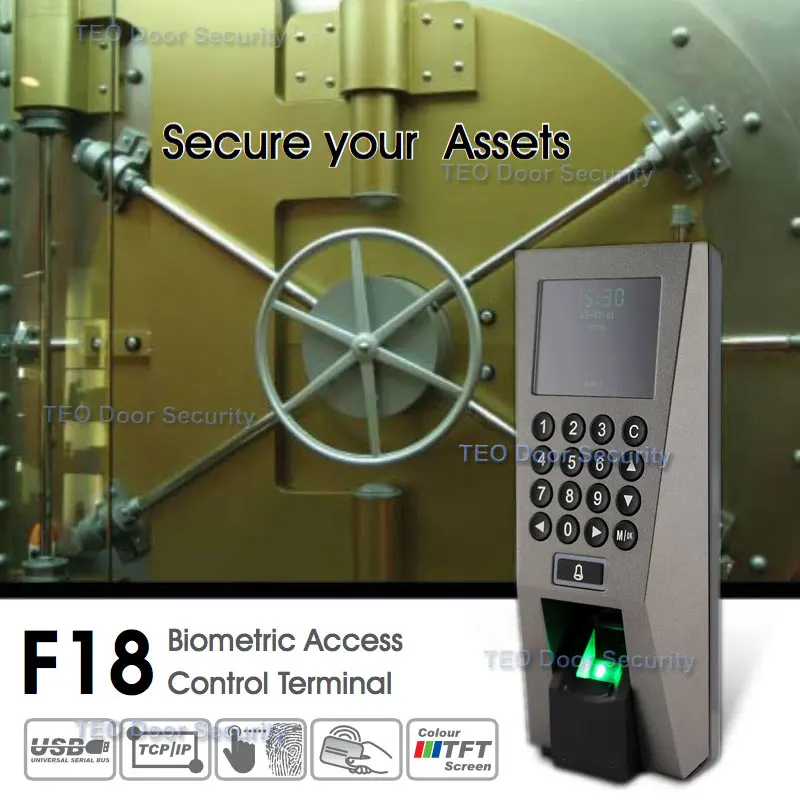 F18 контроль доступа система распознавания посещаемости времени ZKAccess3.5