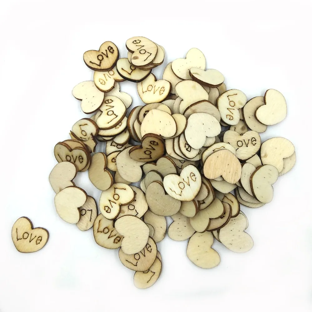 ANGRLY 100 шт. натуральные деревянные фишки с маркизой Love Овальные Плоские