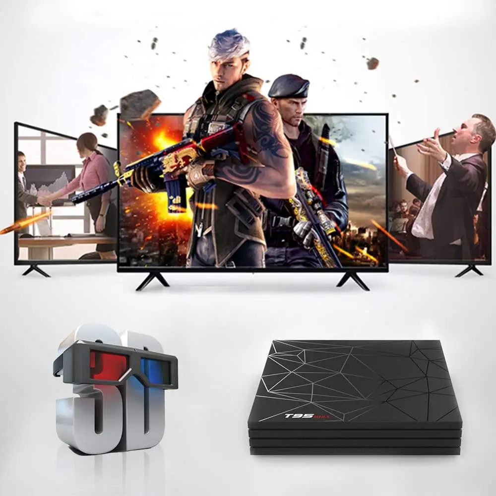 ILebygo T95 MAX Android 9,0 Smart ТВ BOX Allwinner H6 4 ядра 4 Гб Оперативная память 64 Гб Встроенная память H.265 HD 2,4G Wi-Fi YouTube 6 K Декодер каналов кабельного телевидения