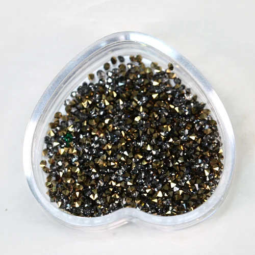 Mine Gold 1,1 мм 1440 шт Новые крошечные Мини горный хрусталь Кристалл 3D украшение ногтя стразами украшения для ногтей Pixie Блестки для маникюра H0072 - Цвет: Mine Gold