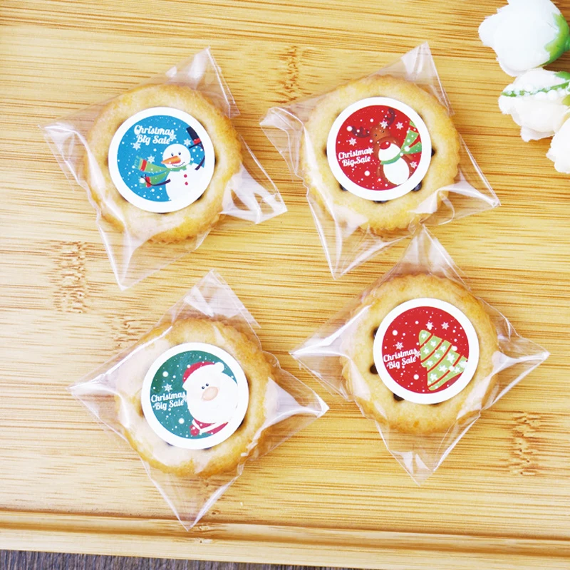 50 шт. Санта Клаус конфеты Сумки Снежный человек подарок сумка Cookie Печенье