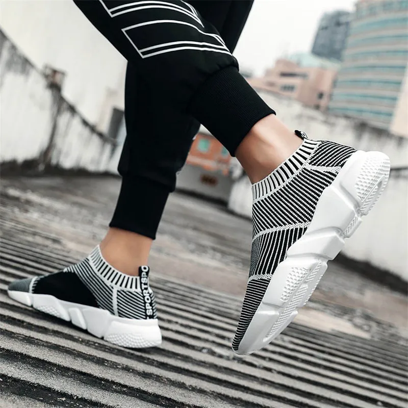 Fashion Sports Men's Shoes Breathable Casual 2019 Summer New Elastic Stockings Women's Outdoor Training | Обувь