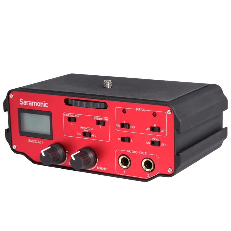 Saramonic микрофонный аудио адаптер микшер BMCC-A01 для камера blackmagic Cinema с двухканальными XLR входами камера BMCC