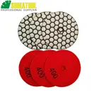 SHDIATOOL 6 шт 80 мм #400 полимерные скрепки гибкие алмазные сухие полировочные колодки гранитные мраморные керамические шлифовальные диски 3 дюйма шлифовальный диск