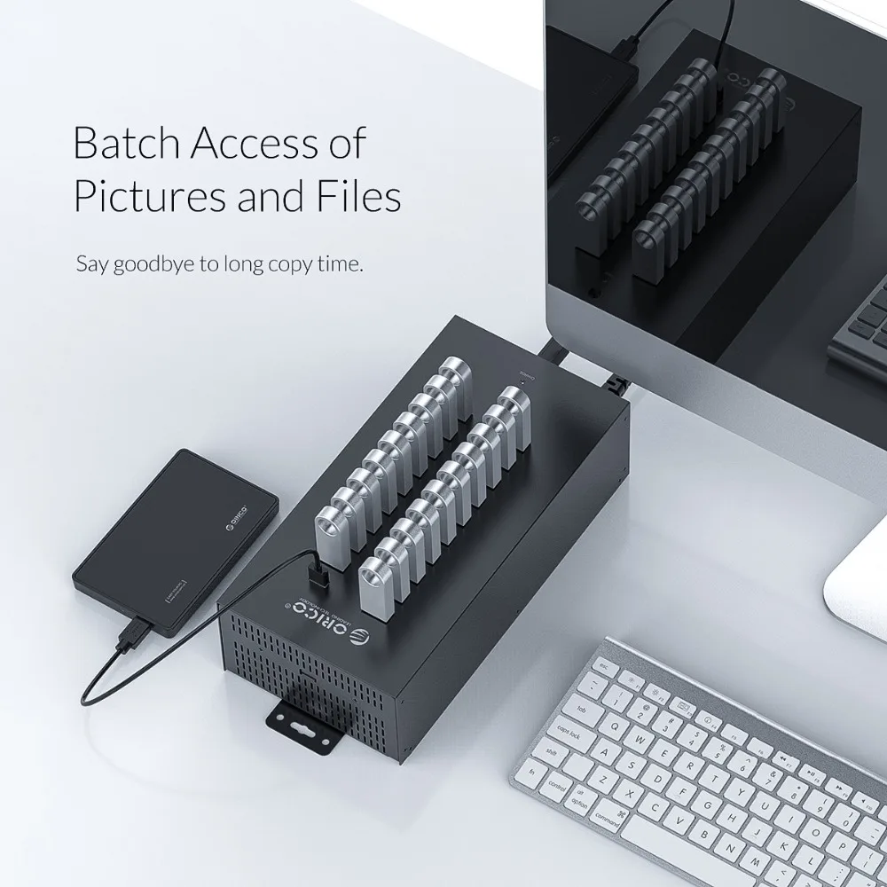 ORICO usb-хаб 20 портов USB мультихаб тип A Промышленный USB 2,0 концентратор разветвитель с 2 моделями передачи данных зарядки(IH20P