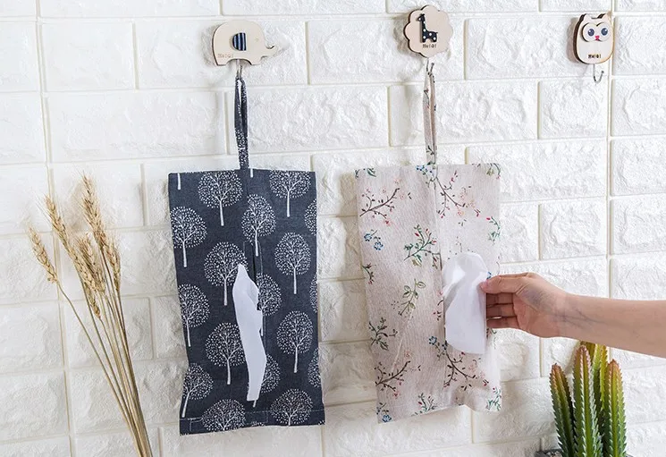 Тканевая коробка подвесная хлопок и лен Home автомобиль тканевый чехол контейнер