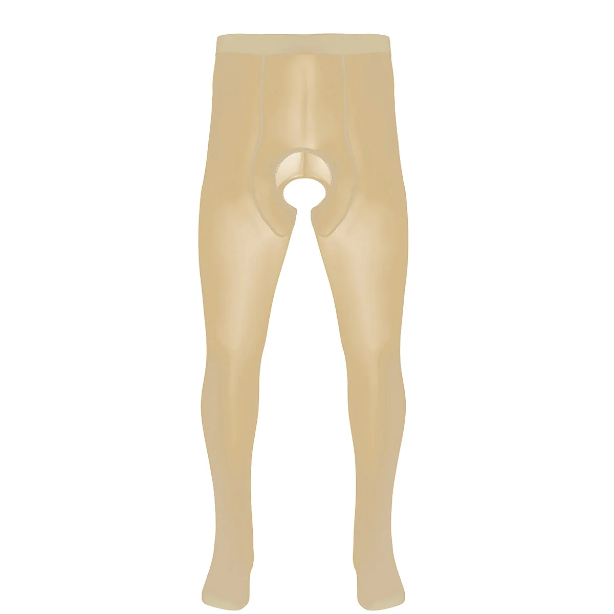 Сексуальное нижнее белье для мужчин открытые колготки из ледяного шелка легкие