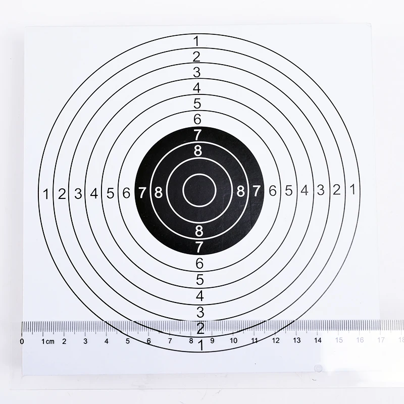 20 шт. в упаковке Bullseye Бумажная Мишень 14x14 см или 17x17 см для пейнтбольного пистолета, BB пистолетов, Airosft и air guns дальность мишеней