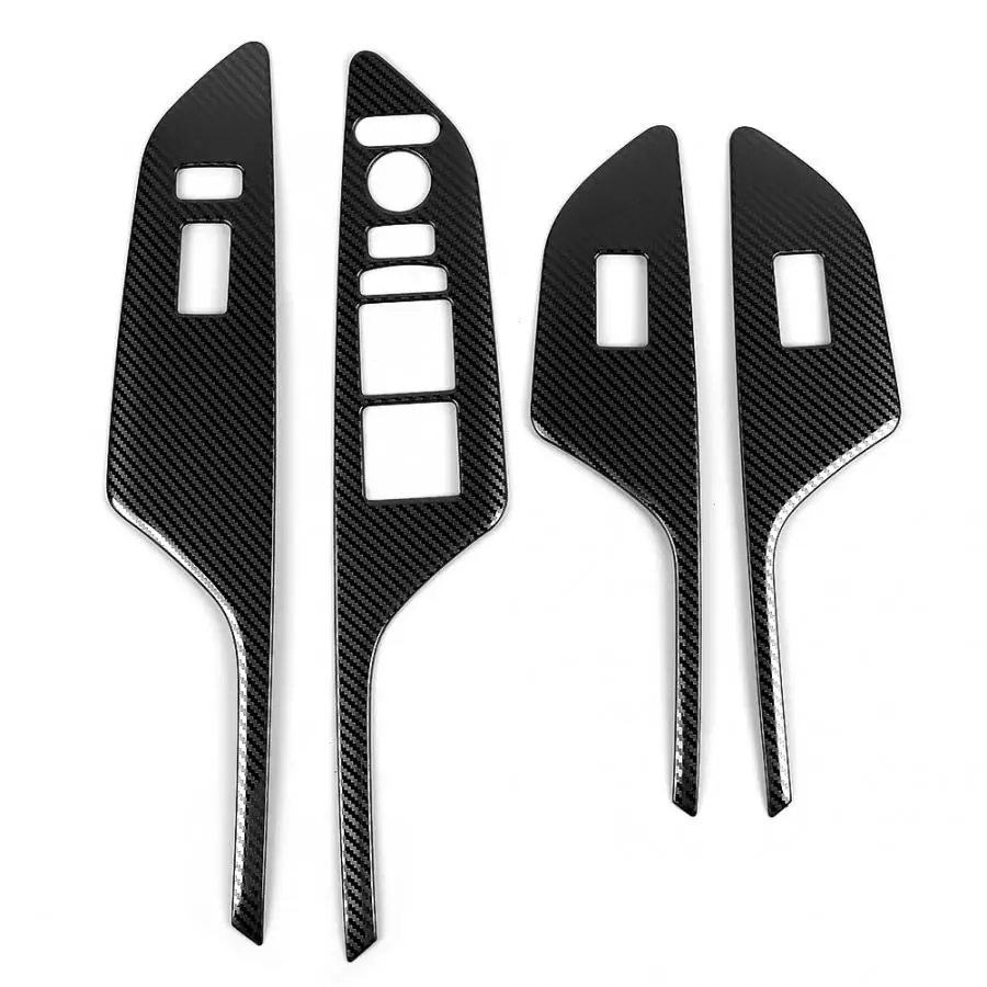 4 шт./компл. стеклоподъемный переключатель обшивка панели из углеродного волокна