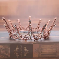 royal vintage crystal queen king bridal tiara crowns menwomen pageant diadem hair ornaments wedding head jewelry accessories