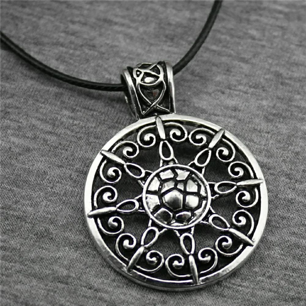 46x35 мм ожерелье с подвеской в виде мандалы для женщин старинное серебряное