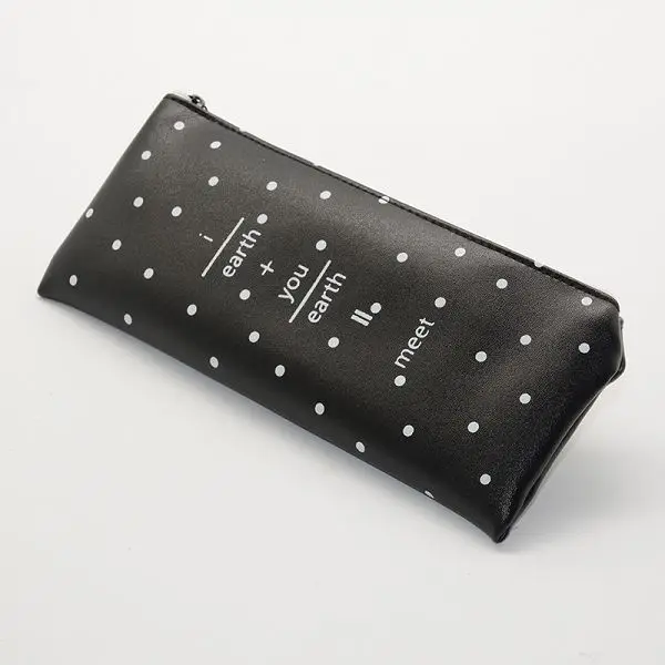 Black dot A Чехол для карандашей школьные принадлежности Escolar Trousse Scolaire Stylo Kalemlik Kalem Kutusu Твердый Чехол-карандаш кожаный - Цвет: Black dot A