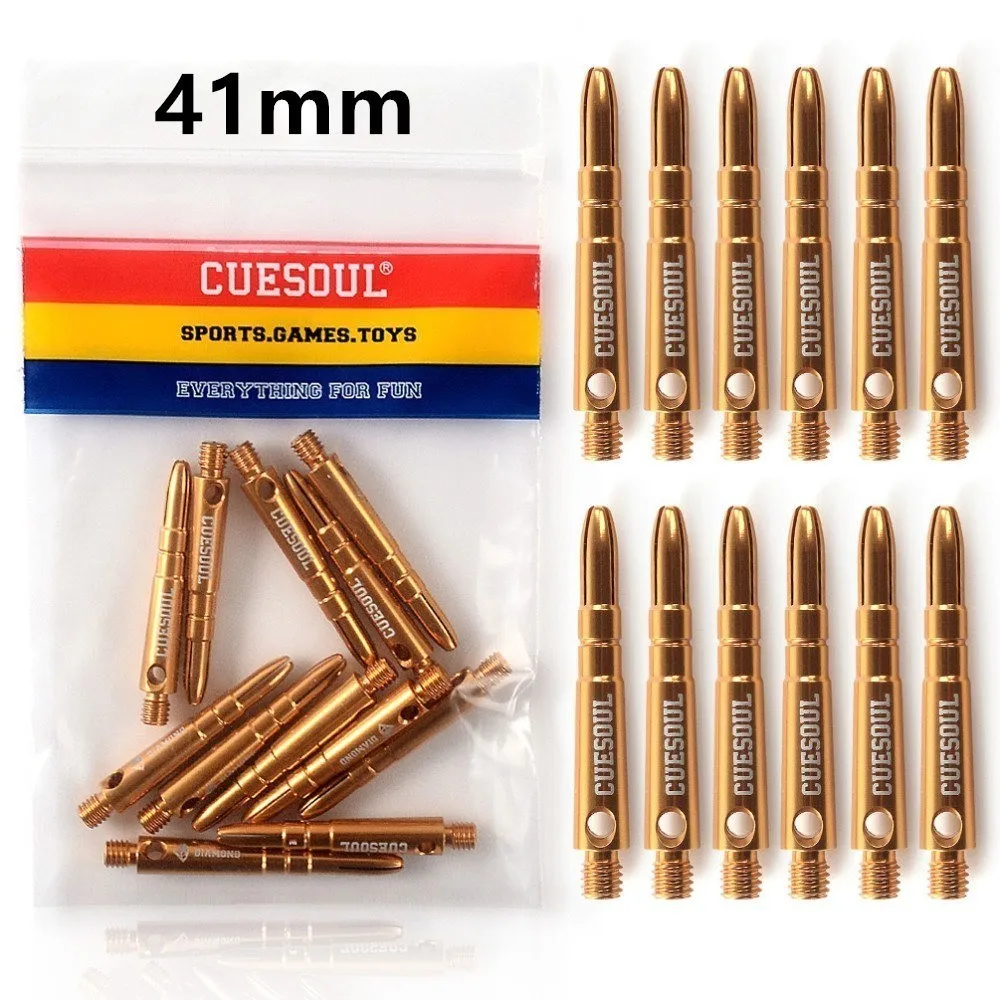 Gold 41mm CUESOUL 35/41/48 мм алюминиевый радиатор для Дартс 2BA 12 шт Профессиональный Дартс Аксессуары 4 цвета высокое качество - Цвет: Gold 41mm