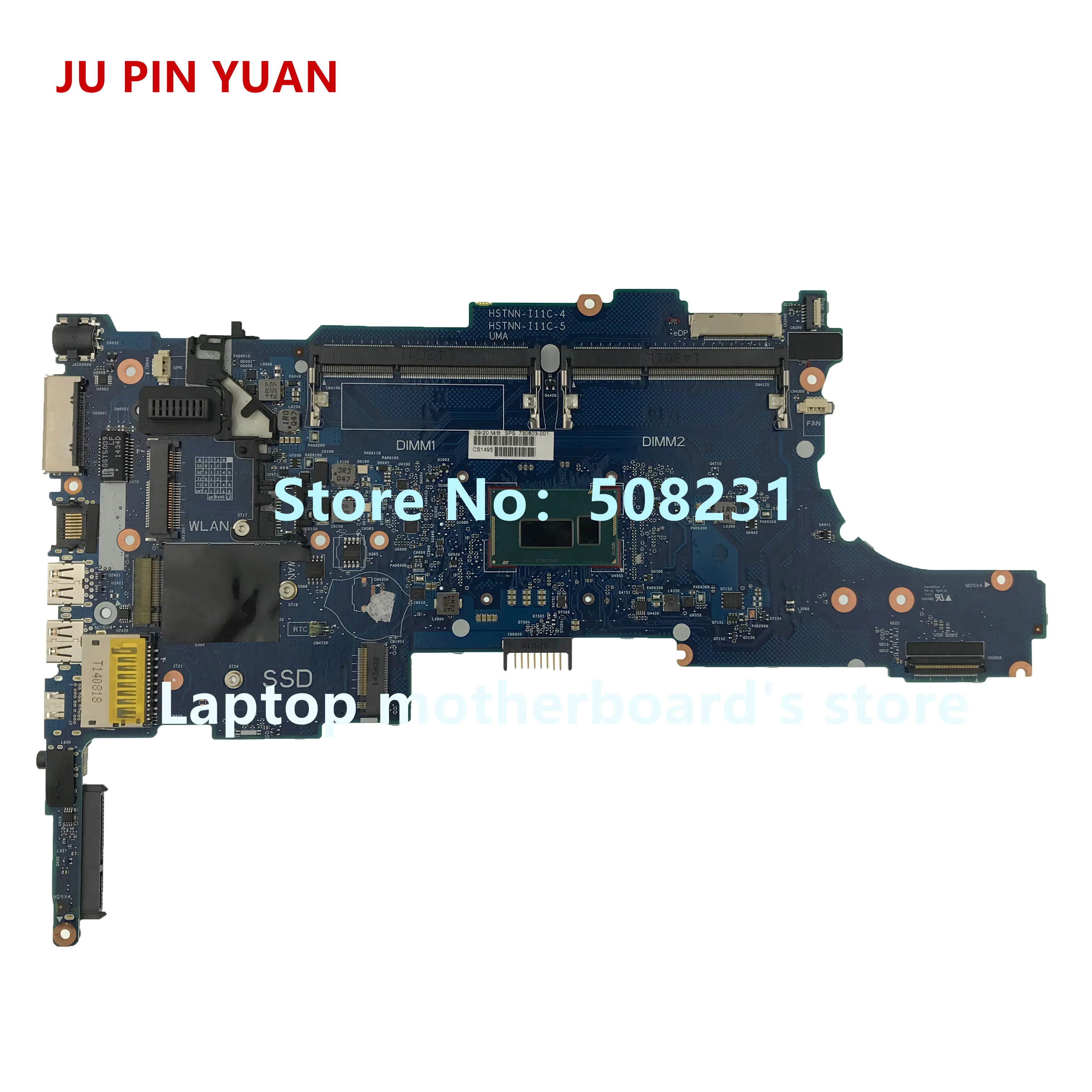 Ju pin yuan 915468-601 915468-001 аккумулятор большой емкости DAG37DMBAD0 материнская плата для ноутбука для женщин, hp ноутбук 17-W 17-AB Тетрадь ПК 1050 2 Гб i5-7300