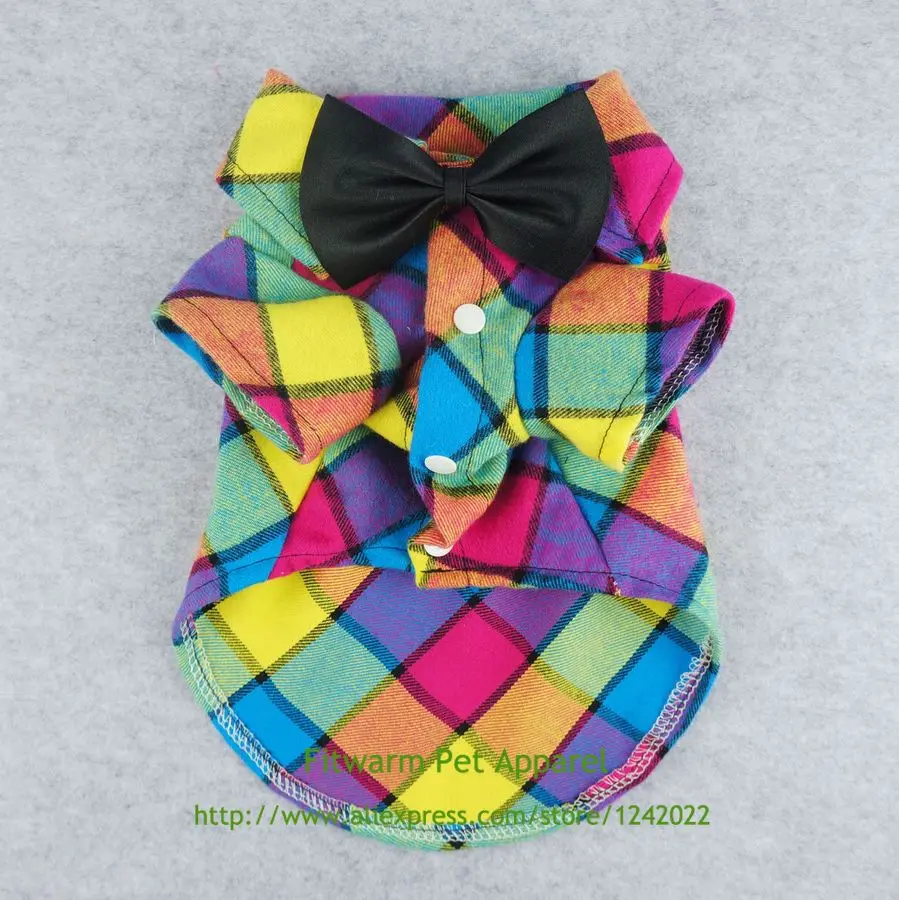 Fitwarm/Винтажные клетчатые рубашки для собак повседневная одежда домашних