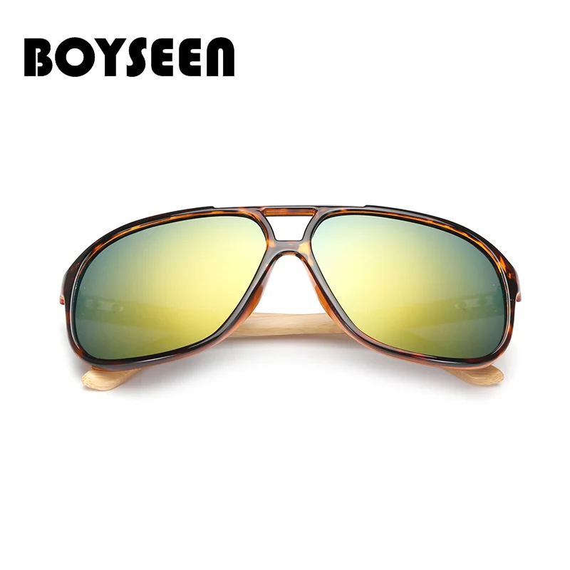 BOYSEEN новые модные товары Мужские Женские солнечные очки бамбук без рамки солнцезащитные очки au ретро деревянные очки деревянная рамка ручной работы 1524