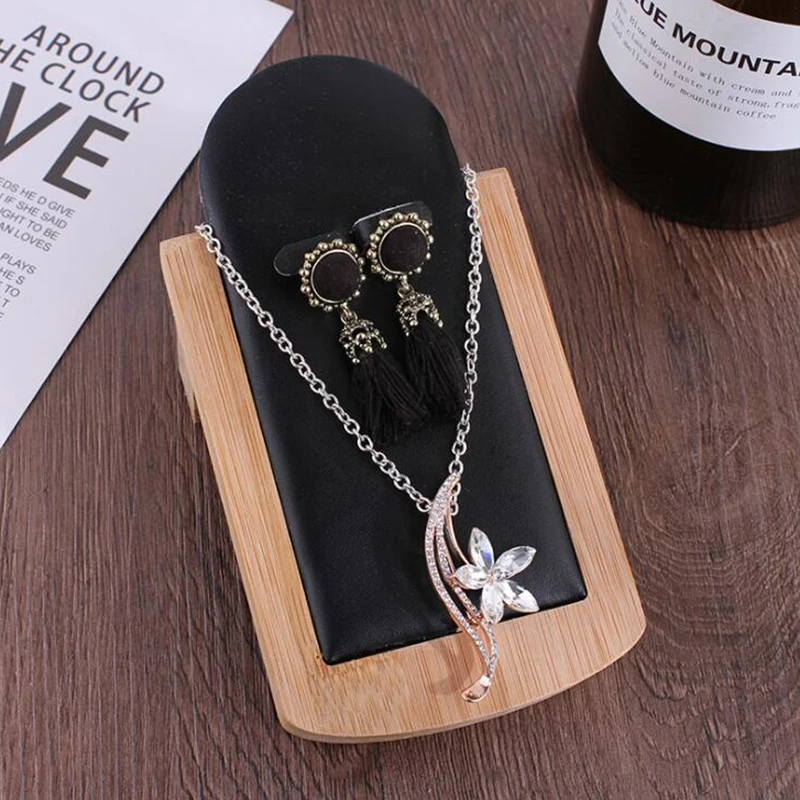 Necklace Chain Jewelry Display Stand Wedding Party Gift Pendant Holder with Microfiber Exhibitor Shop Counter | Украшения и
