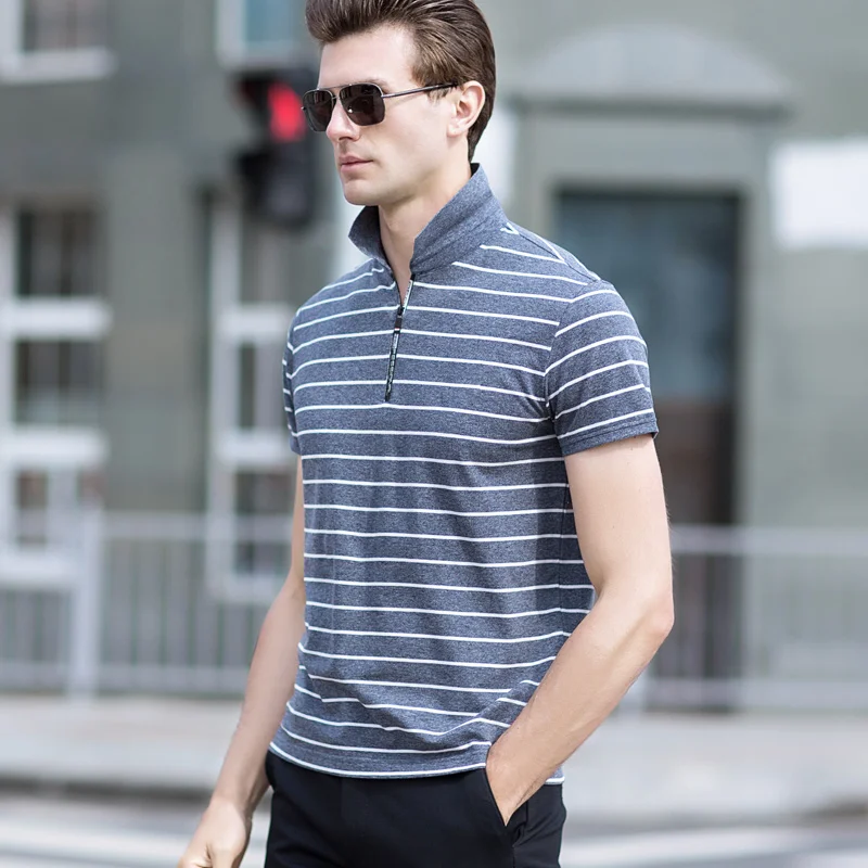 Футболка-поло в английском стиле с короткими рукавами и отворотом размер xz613 |