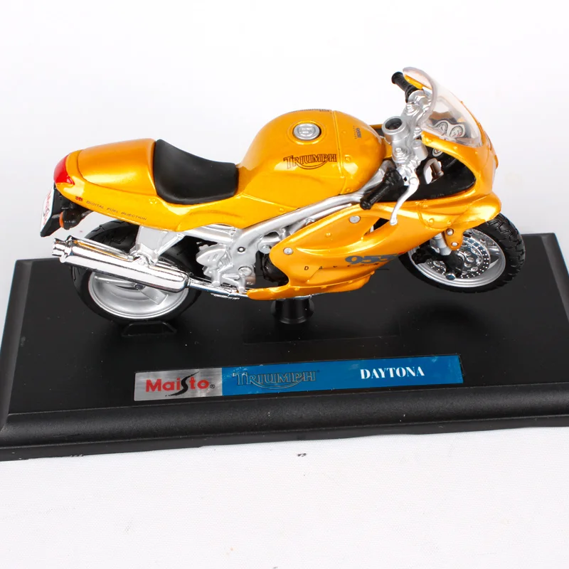 Maisto 1:18 Triumph Daytona 955I мотоциклетная Литая модель мотоцикла diecasts желтая форма с